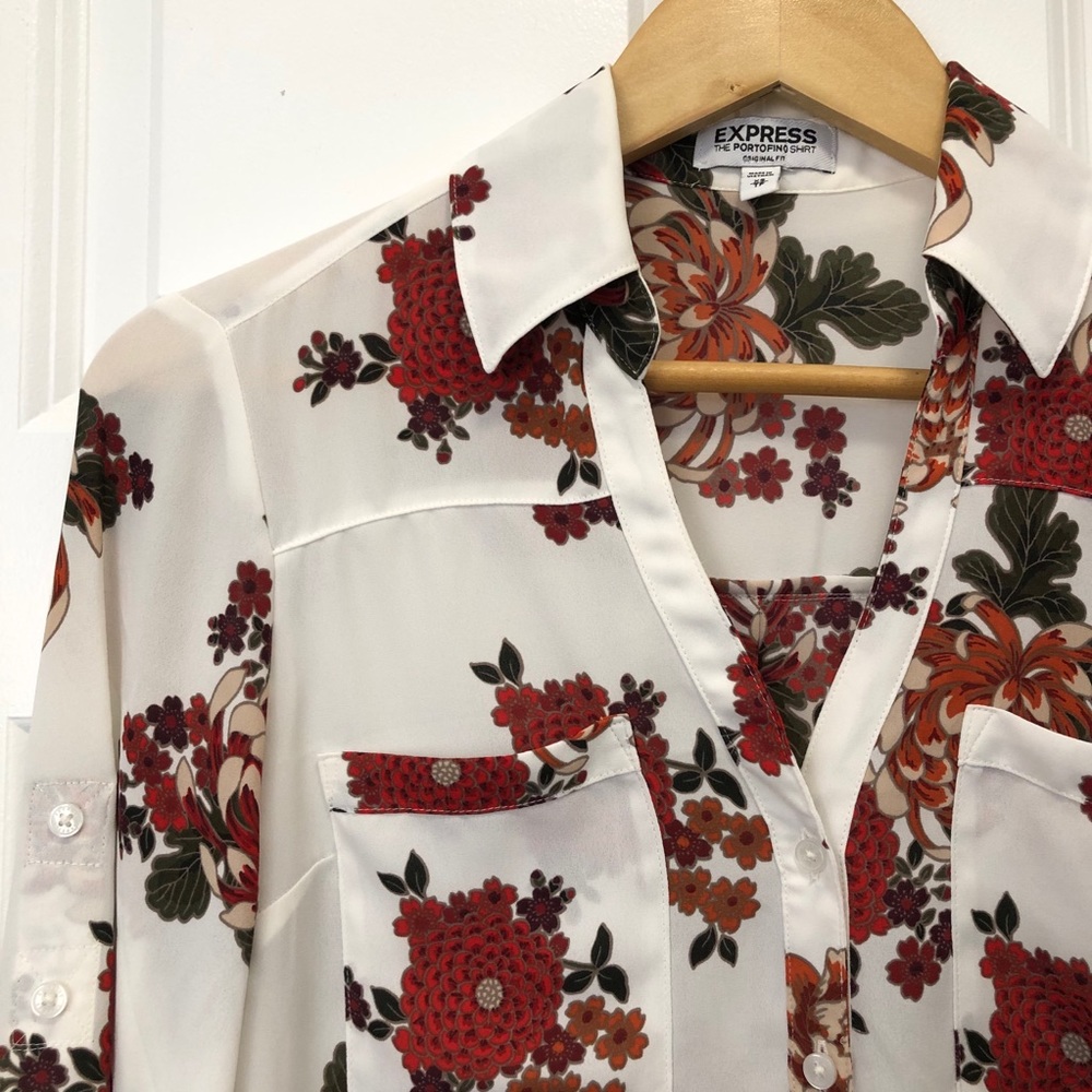 EXPRESS Portofino Red Floral XS